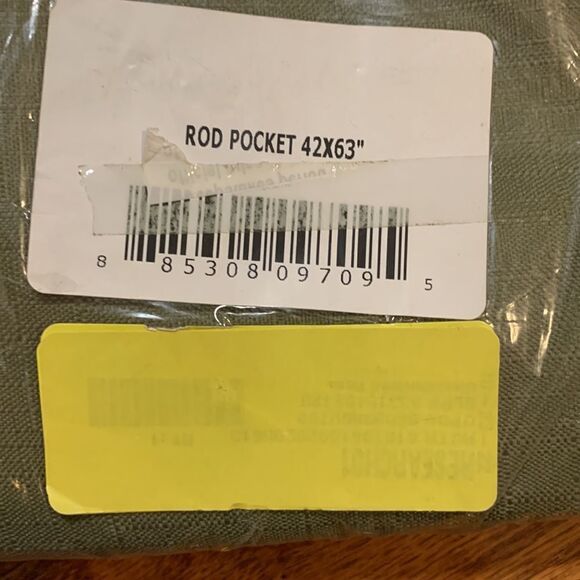 Eclipse Kendall modern blackout thermal olive green panel.  42"X63" - Picture 5 of 5